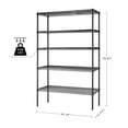 thumbnail image 5 of 5 Tier Wire Shelving Unit, Height Adjustable Wire Shelves with 2200 LBS Capacity, Metal Storage Rack Organizer for Laundry, Kitchen, Bathroom, Pantry, Closet (18"D x 42"W x 71"H, Black), 5 of 9