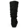 thumbnail image 4 of Journee Womens Shelley-6 Wide Calf Round Toe Mid Calf Boots, 4 of 10