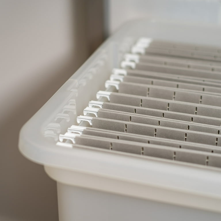 IRIS USA Plastic File Storage Boxes, Legal/Letter, Clear, 4-Pack photo 8