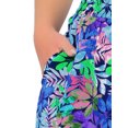 thumbnail image 5 of DARING DIVA Women's Plus Boho Floral Palazzo Trousers Pants 1X Dark Blue Purple, 5 of 6