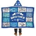 thumbnail image 2 of Wearable Blanket Hoodie for Brother, Birthday Blankets Gifts from Brother Sister, Soft Cozy Blue Throw Brother Blankets for Christmas Thanksgiving Day, 2 of 6
