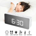 thumbnail image 3 of Despertador Digital Led Pc Mirror Snooze Retroiluminación Blanca Despertador Moderno Scienceny HA022591-00, 3 of 6