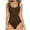 Coffee, variant on FRSASU One-Piece Women Round-Neck Sleeveless Solid Shapewear Bodysuit Jumpsuits White XL(XL)
