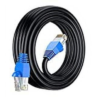 Maximm Maximm Cat6 Heavy Duty Outdoor Cable 50 Ft - Black - Zero Lag Pure Copper, Waterproof Ethernet Cable Suitable For Direct Burial Installations. Electronic_Cable