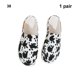 thumbnail image 3 of Minnieouse Zuecos cómodos y favorecedores para mujer de 2 piezas para diario en casa, zuecos y pantuflas para mujer, zapatos de lona, vaca 38 1 Type3 NO3, 3 of 6