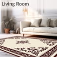 thumbnail image 2 of ODIKA 8'x10' Machine Washable Non-Slip Area Rug, Scroll Work with Damask Inspired Flourishes High Traffic Rug, Beige, 661172, 2 of 7