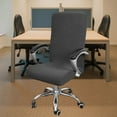 thumbnail image 3 of Computer Office Chair Covers  Desk seat Cover Elastic Fabric Stretch Thick Comfortable Padded Removable Rotating Chair Slipcovers for Office Computer Chair (No Chairs), 3 of 5