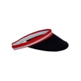 thumbnail image 4 of Top Headwear 2 Tone Cotton Clip On Visor 3 Inch Wide Brim, Navy, 4 of 5