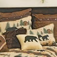 thumbnail image 6 of Black Forest Décor Rustic King Size Comforter Set – Cabin Theme Bedding with Bear and Wildlife Prints, Cozy and Warm Country Lodge Quilt, 6 of 7