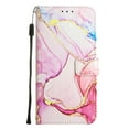 thumbnail image 5 of Nalacover for Samsung Galaxy S23 Ultra 6.8" PU Leather Wallet Case,Stylish Marble Pattern Magnetic Clasp Flip Kickstand Cash Pocket Wireless Charging+Wrist Strap Cover for Girls Women,E, 5 of 6