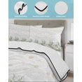 thumbnail image 4 of Sage Green Shell Twin Size Down Alternative Comforter, Lightweight Comforter Quilt Bedding Set with Pillow Shams Coastal Nautical Seahorse Conch Coral All Seasons Bed Comforter Duvet Insert 68"x86", 4 of 7