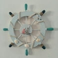 thumbnail image 1 of BAMAIA Nautical Beach Wooden Boat Ship Steering Wheel Fishing Net Shell Home Wall Decor, 1 of 8