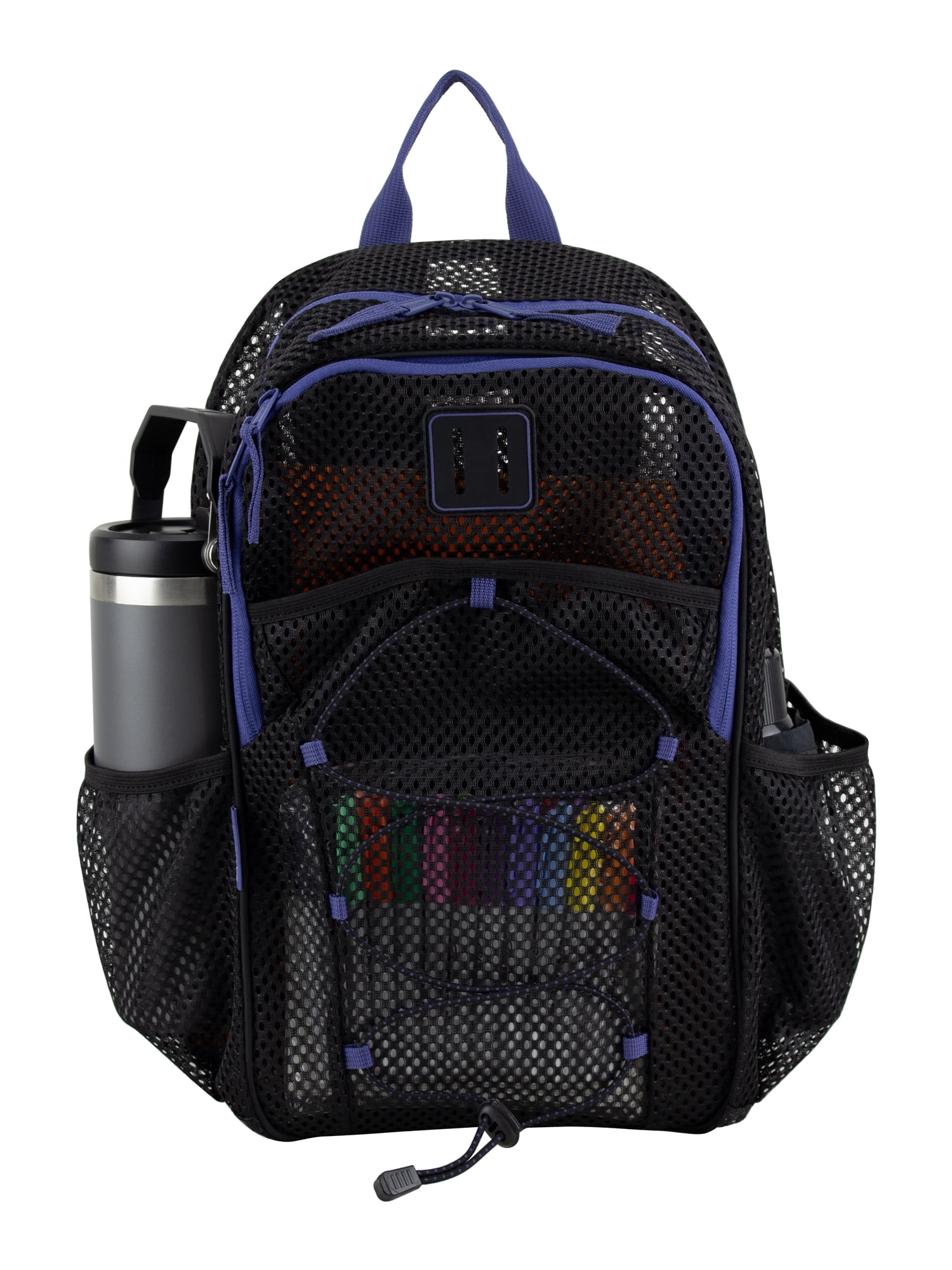 Eastsport Unisex Magna Pro Mesh 17" Backpack, Black/Skipper Blue