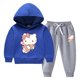 thumbnail image 4 of Conjunto de suéter con capucha con patrón de dibujos animados para niños de Hello Kitty, conjunto de suéter con capucha de algodón puro grueso, ropa deportiva y de ocio para niñas cálidas, 4 of 5