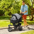 thumbnail image 2 of PawHut 3 Wheel Folding Dog Stroller Travel Carrier for S&M Dogs Grey, 2 of 10
