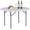 4 FT Round, variant on Favory Folding Picnic Table for Indoor Outdoor, Portable Fold-in-Half Plastic Dining Camping Party Table with Carrying Handle,8 FT