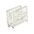 thumbnail image 2 of facefd Creative Tabletop Napkin Holder Tissue Holder for Dining Table Decoration Argent, 2 of 5