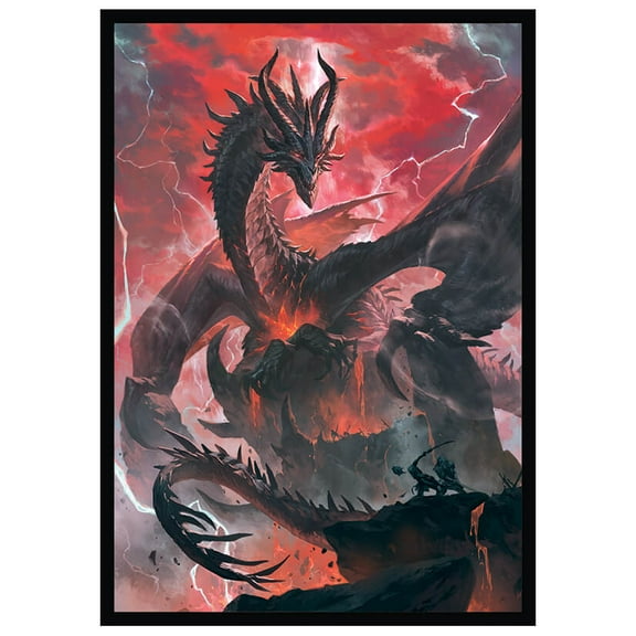 Fantasy North - Kaverax - The Cruel - Dragon Series - 100 Textured Matte TCG Card Sleeves - Fits Magic MTG Commander Pokemon and other Card Games - Playing Card Sleeves