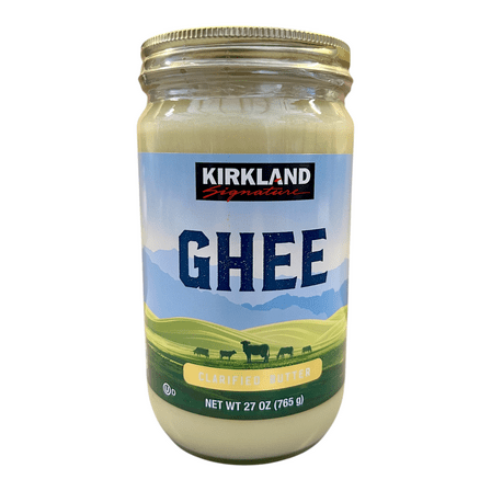 Kirkland Signature Ghee – Clarified Butter, Lactose-Free, Gluten-Free, High Smoke Point (27 oz / 765 g)