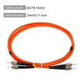 thumbnail image 2 of Unique Bargains 2 Mètres 6.5Ft Fibre Patch Câble Multimode ST-ST OM1 LSZH Fibre Optique Cavalier Orange pour Émetteur-Récepteur de Réseau 1Pcs, 2 of 6