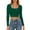 Dark Green 0811*shirts, variant on Women's Long Sleeved Cropped T Shirt Trendy Ribbed Slim Fit Fall Tops Ladies Causal Square Neck Solid Going out Tees Blue 01*shirts S