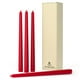 thumbnail image 1 of Juego de 4 velas cónicas rojas Pickood, sin goteo, sin perfume, 1 of 6