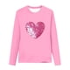 thumbnail image 4 of Blusas y camisas de manga larga con cuello redondo para niños Camisas de manga larga con estampado en forma de corazón Blusas casuales elegantes con cuello redondo Ropa Camisas de cuello redondo para, 4 of 5