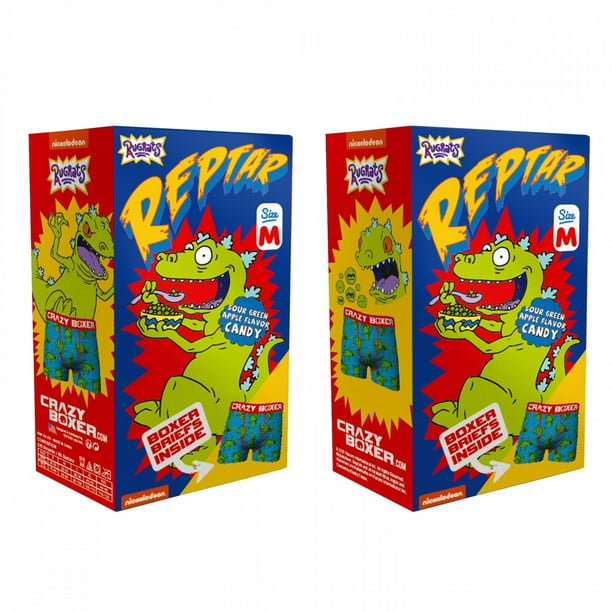 Crazy Boxers Nickelodeon Rugrats Reptar Boxer Briefs in Cereal Box-Large  (36-38) 