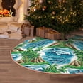 thumbnail image 5 of Disketp Hawaii Palms Christmas Tree Skirt, Christmas Tree Decorations, Christmas Decor, Tree Mat Decoration(30-48IN)-36", 5 of 6