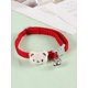 thumbnail image 3 of 1pc Polyester Bear Shaped Bell Adjustable Pet Collar Suitable For Cats And Dogs To Wear Around The Neck, 3 of 3