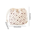 thumbnail image 3 of EGNMCR Floral Drawstring Makeup Bag Printed Drawstring Storage Bag Large Capacity Makeup Bag polyester storage b ag, 3 of 6