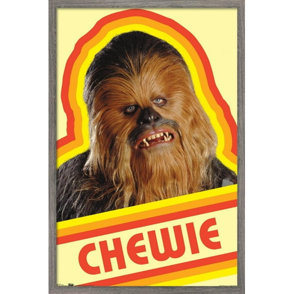 Star Wars: Saga - Chewie Wall Poster, 22.375" x 34", Framed
