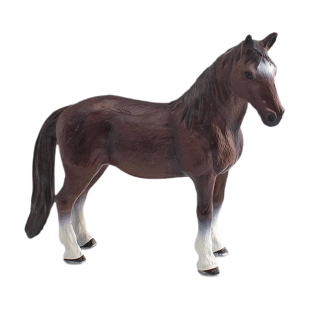 Figura de caballo de PVC, modelo de animal, estatua decorativa coleccionable para oficina Estilo C