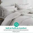 thumbnail image 3 of APSMILE Organic Feathers Down Comforter California King, All-Seasons Duvet Insert, 100% Cotton Medium Warm Quilted Bed Comforter Insert (104x96, Ivory White), 3 of 8