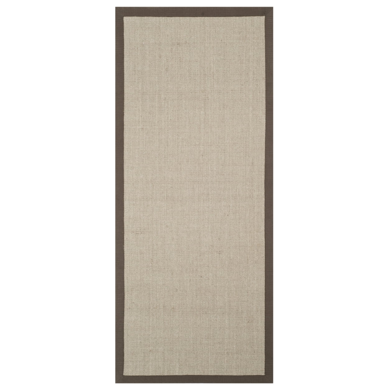SAFAVIEH Natural Fiber Forrester Border Sisal Area Rug, Taupe/Light Brown, 6' x 9'