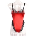 thumbnail image 2 of Lencería de mujer Sexy Hollow Lace Jumpsuit Erotic Nightwear Body, S, Rojo Scienceny XX000113-01, 2 of 7