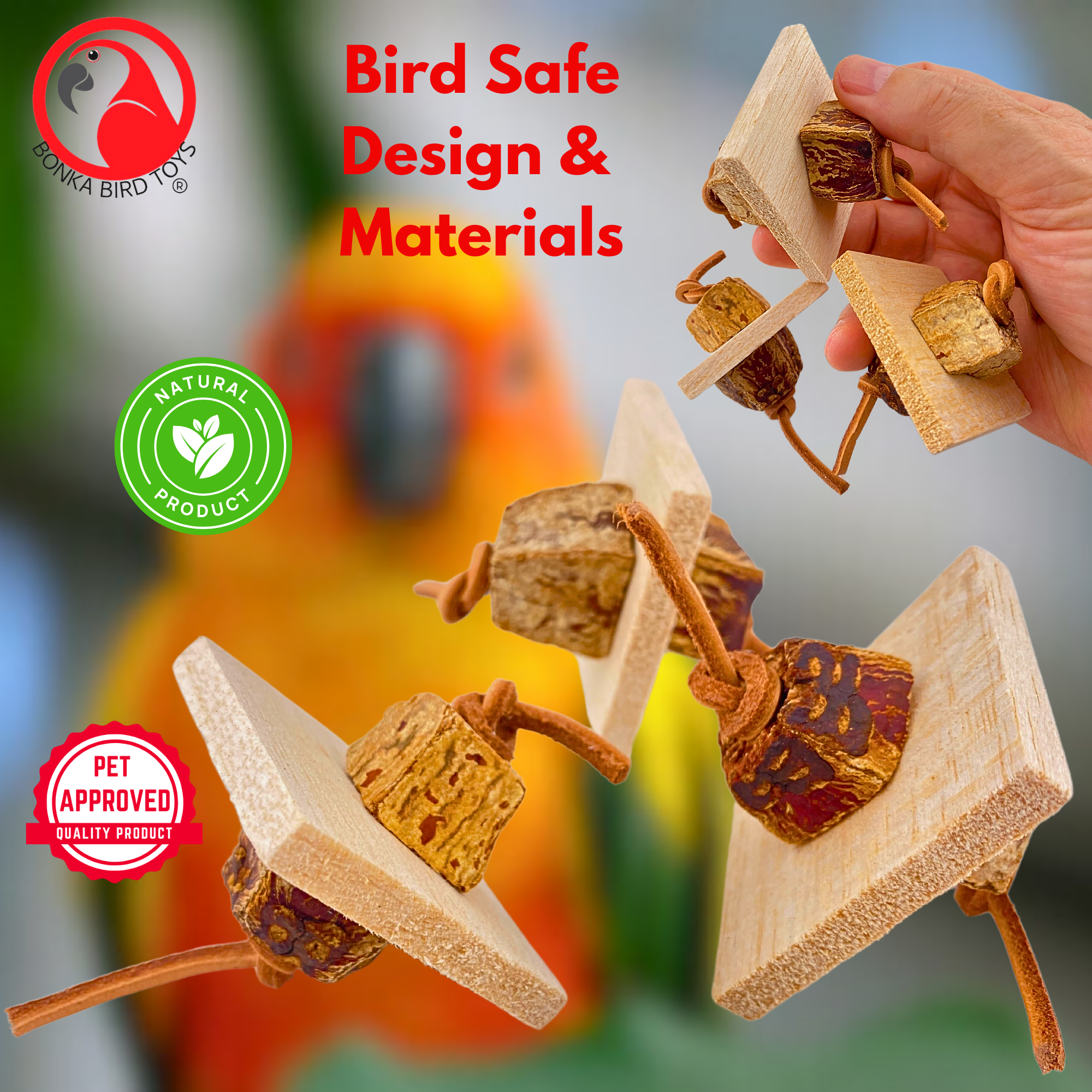 Bonka Bird Toys 1127 Block Pull.