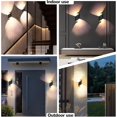 thumbnail image 5 of Aplique de pared moderno, iluminación de pared de metal, luz LED para exteriores de arriba a abajo, blanco cálido, resistente al agua, diseño de moda en espiral, eficiencia energética para uso en, 5 of 5