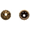 Spade Petal Antique Gold-Finished Bead Cap Fits 8-10mm Beads 8x8mm Sold per pkg of 20pcs per pack