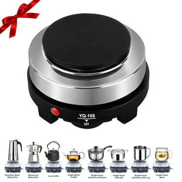 IFCOW Mini Electric Heater Stove, 500W 5.6 Inch Round Hot Plate Countertop Burner For Ceramic Glass Kettle Single Plate Cooktop