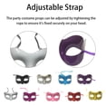thumbnail image 2 of Jumpingount Half Face Retro Delicate Prom Color sólido Masquerade Gentleman Accesorios Fiesta Decoración Cubierta Halloween rosa rosado 20piezas, 2 of 6