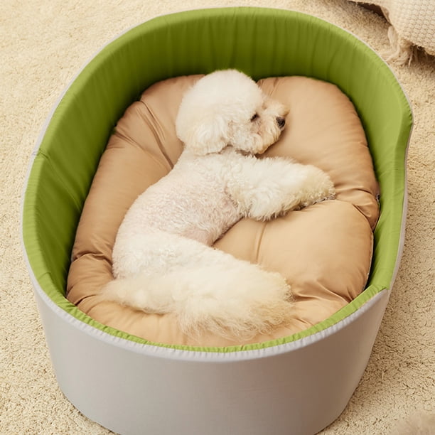 Funda de almohada para perrera de mascotas lavable de doble cara para gatos y perros, perrera grande tridimensional de poliéster para mascotas.