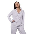 thumbnail image 5 of DHFJKG Pajamas For Women Set Long Sleeve Sleepwear Pants Set 2 Piece Loungewear Comfortable Button Down Lapel Shirt Comfy Nightwear, 5 of 5