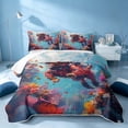 thumbnail image 2 of Erosebridal Ocean Dog Bed Spread Queen, Sea Pet Queen Coverlet Set, Polka Dots Reversible 3pcs, 1 Quilt and 2 Pillowcases, 2 of 7