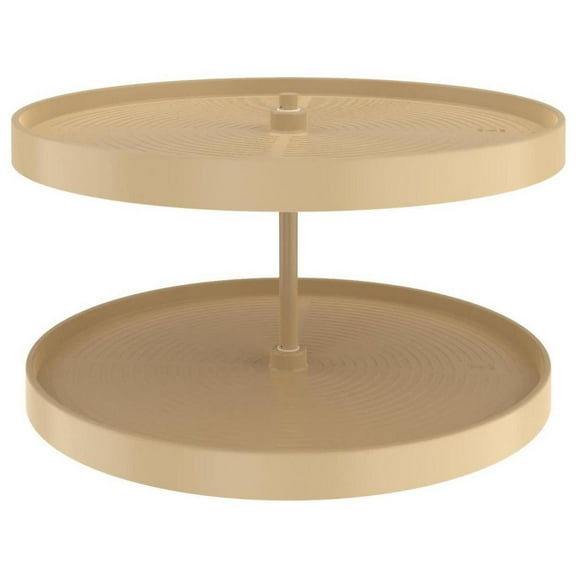 Rev-A-Shelf Ld-2062-28Bm-1 Lazy Daisy Polymer Double 2 Tier 28"W Full Circle Ridged Bottom