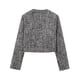 thumbnail image 4 of HH TRAF Otoño Mujer Chaqueta Casual de Manga Larga Top 2024 Mujeres Cuadros Un Solo Pecho Bolsillo Decorado Abrigo Corto Mujer, 4 of 5
