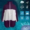 thumbnail image 2 of Women's Lightweight Hooded Jacket for Outdoor Hiking Rainproof Windbreaker Casual Coat with Zippered Pockets, 2 of 2