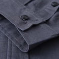 thumbnail image 5 of JTieacloth Mens Work Button Down Shirts with Pocket Male Casual Versatile Cotton Linen Linen Long Sleeved Shirt Gray, 5 of 5