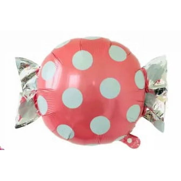 Globo de película de aluminio con forma de piruleta redonda de 18 pulgadas, globo con forma de molino de viento y caramelo, suministros para decoración de fiestas de cumpleaños