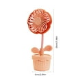 thumbnail image 3 of CASAFUN Fan Portable Mini Hand Fan with USB Rechargeable and Flower Design 2 Speed Desk Table Fan with Base Operated Small Makeup Eyelash Fan For Women Girls Outdoor Indoor, 3 of 8
